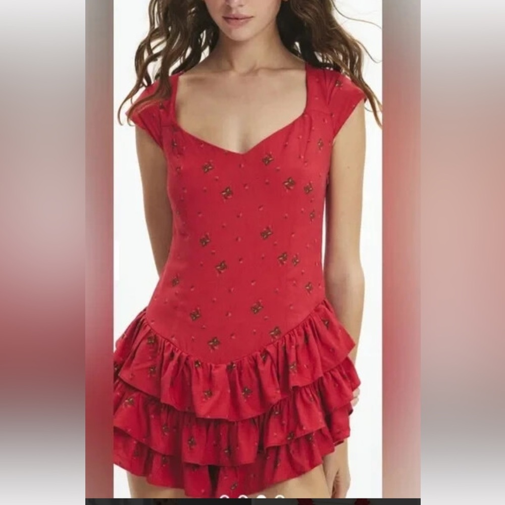 NWOT UO Kimchi Blue Desi Strappy Drop Waist Mini Dress
